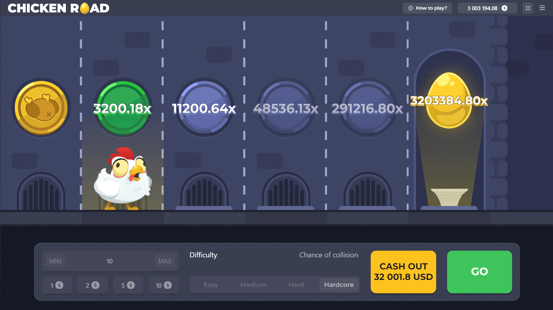 Chicken Road gameplay voorbeeld